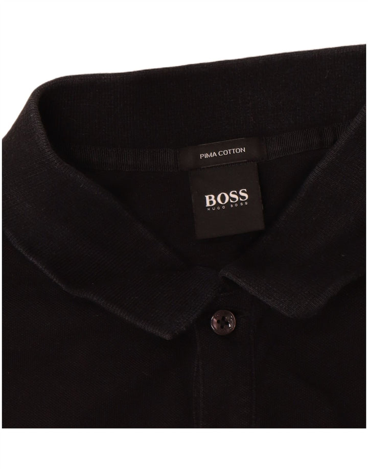 Polo Hugo Boss Hombre Grande Algodón Negro