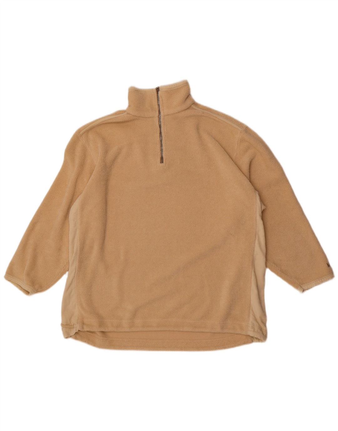 Mustang Jersey De Forro Polar Con Cremallera Y Cuello Grande Para Hombre Poliéster Color Block Beige