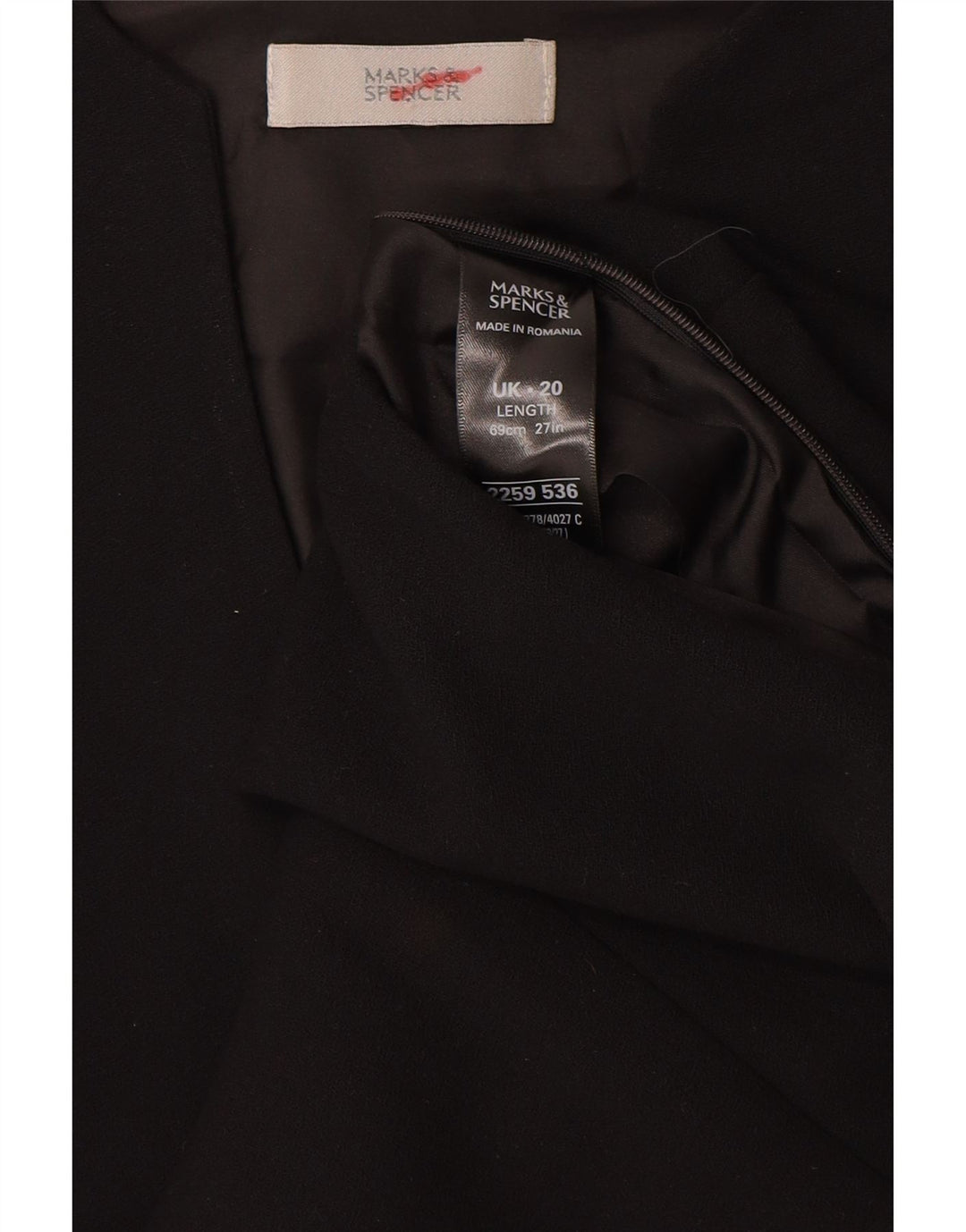 MARKS & SPENCER Vestido tubo para mujer UK 20 2XL Poliéster negro