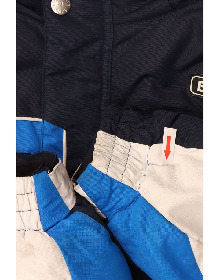 Brugi - Chaqueta de esquí con capucha para hombre, talla grande, color azul, poliamida