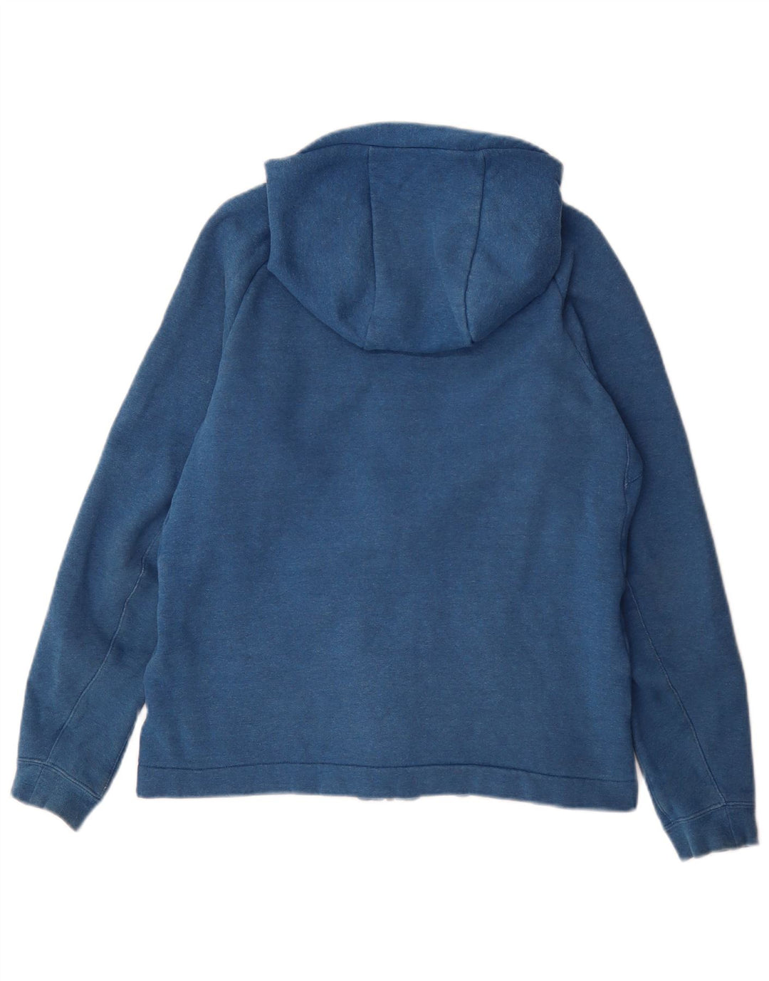 Nike - Sudadera con capucha y cremallera para hombre, algodón azul medio con bloques de color