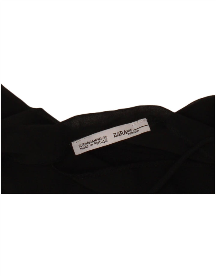 Zara Mujer Halter Top UK 42 Mediano Negro