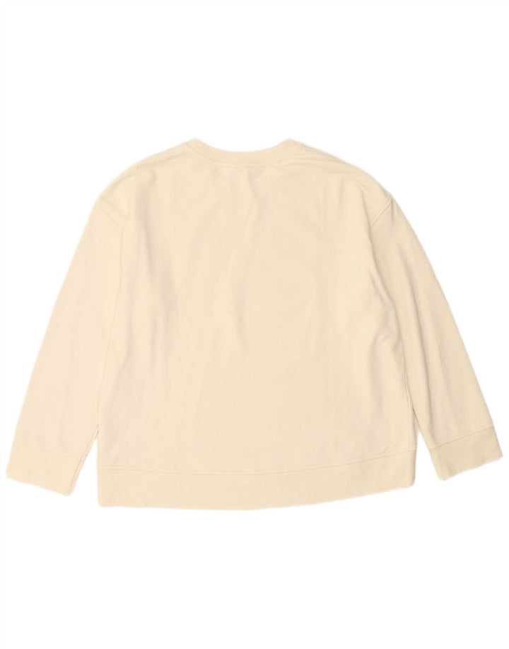 JIGSAW Sudadera con gráfico extragrande para mujer, talla 40, color blanco roto