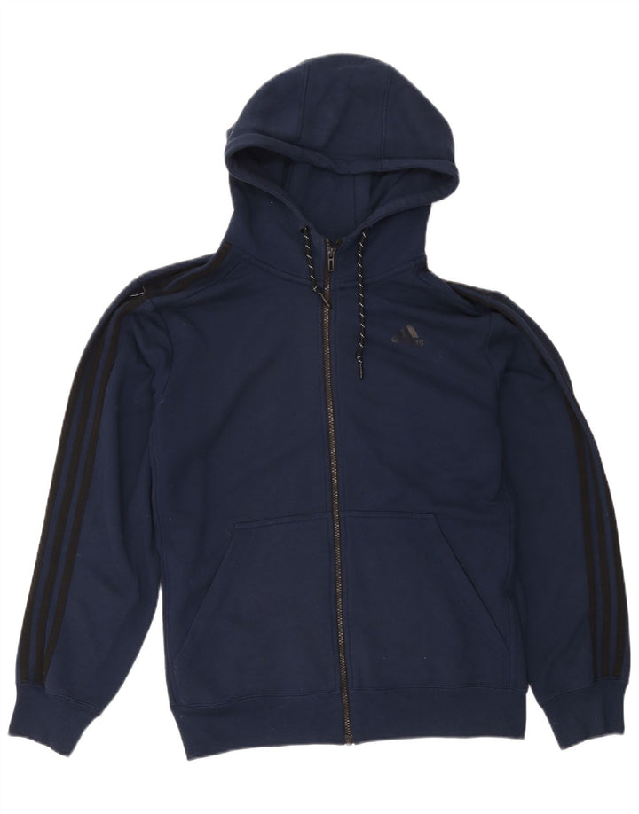 Adidas Mens Climalite Zip Sudadera con capucha suéter grande azul marino poliéster