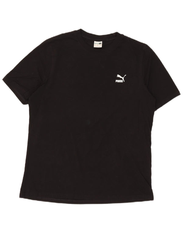 Puma - Camiseta para hombre, talla grande, algodón negro
