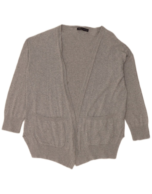 Marks & Spencer Womens Oversized Open Cardigan Sweater UK 14 Medium Grey