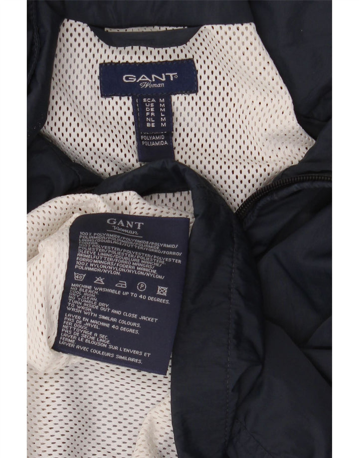 Gant Chaqueta impermeable con capucha para mujer UK 44 Mediana Azul marino Poliamida