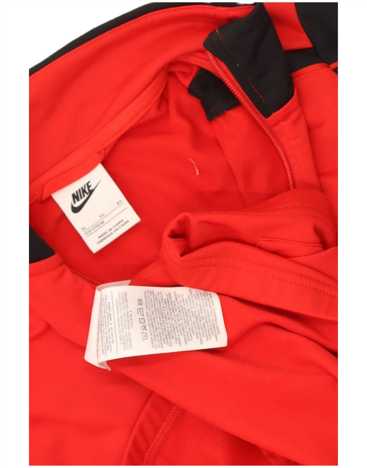 Nike Chaqueta de chándal para niños 13-14 años XL Rojo Colorblock Poliéster