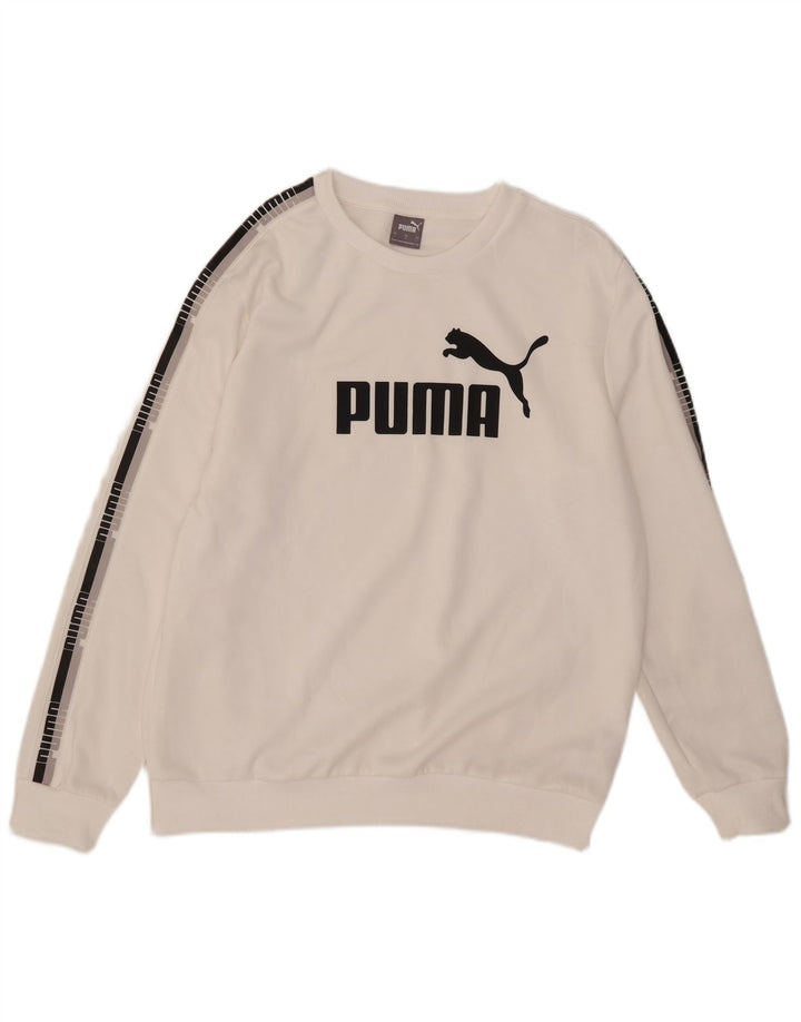 Puma Sudadera con gráfico para hombre Jumper Large White Poliéster