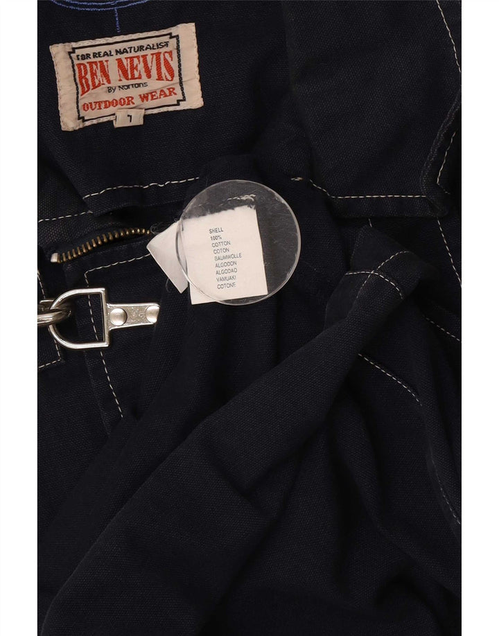 Chaqueta de lona vintage para hombre UK 40 Grande Algodón azul marino