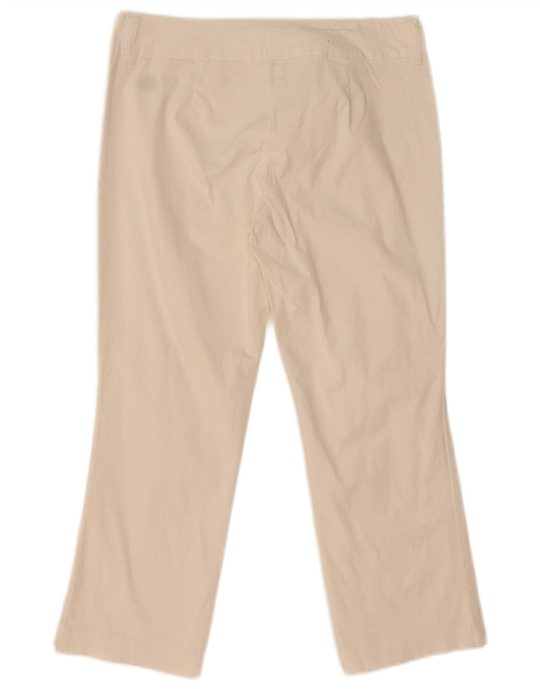 Pantalón Capri Mujer Benetton IT 44 Medium W31 L22 Algodón Blanco