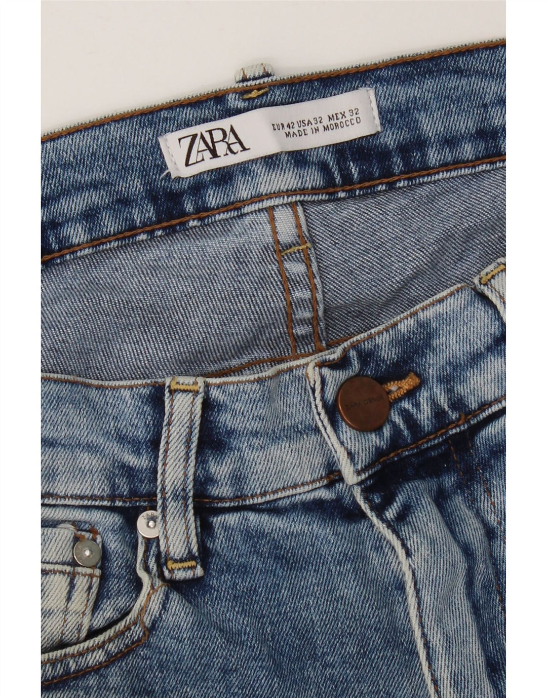 Zara Mens Slim Jeans Talla 42 Grande W32 L31 Azul