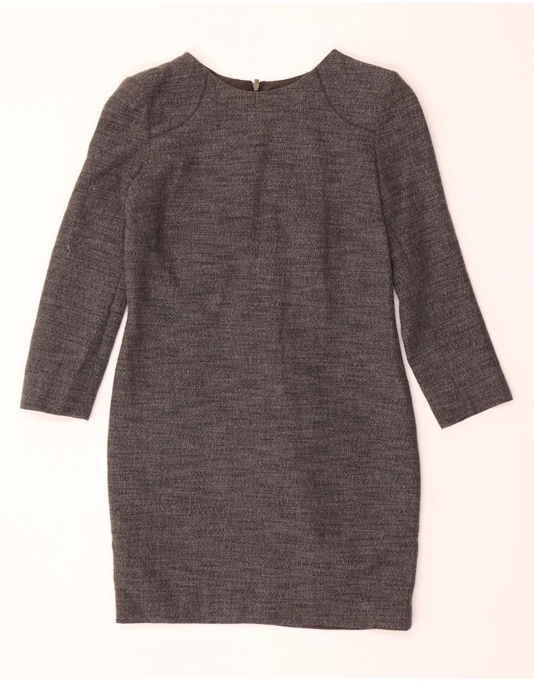 MASSIMO DUTTI Womens 3/4 Sleeve Sheath Dress EU 38 Small Grey Cotton Vintage Massimo Dutti and Second-Hand Massimo Dutti from Messina Hembry 