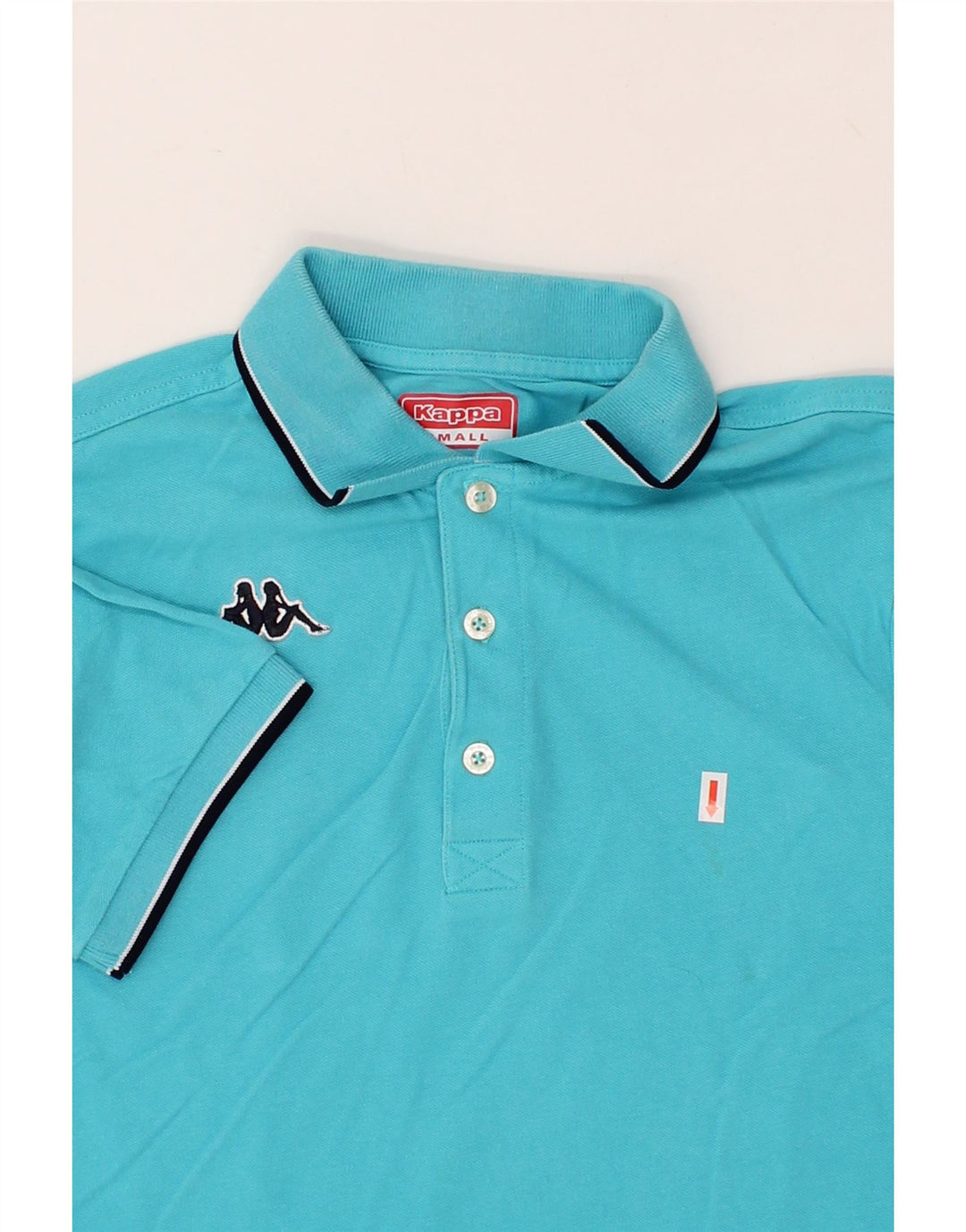 KAPPA Mens Polo Shirt Small Turquoise Cotton Vintage Kappa and Second-Hand Kappa from Messina Hembry 