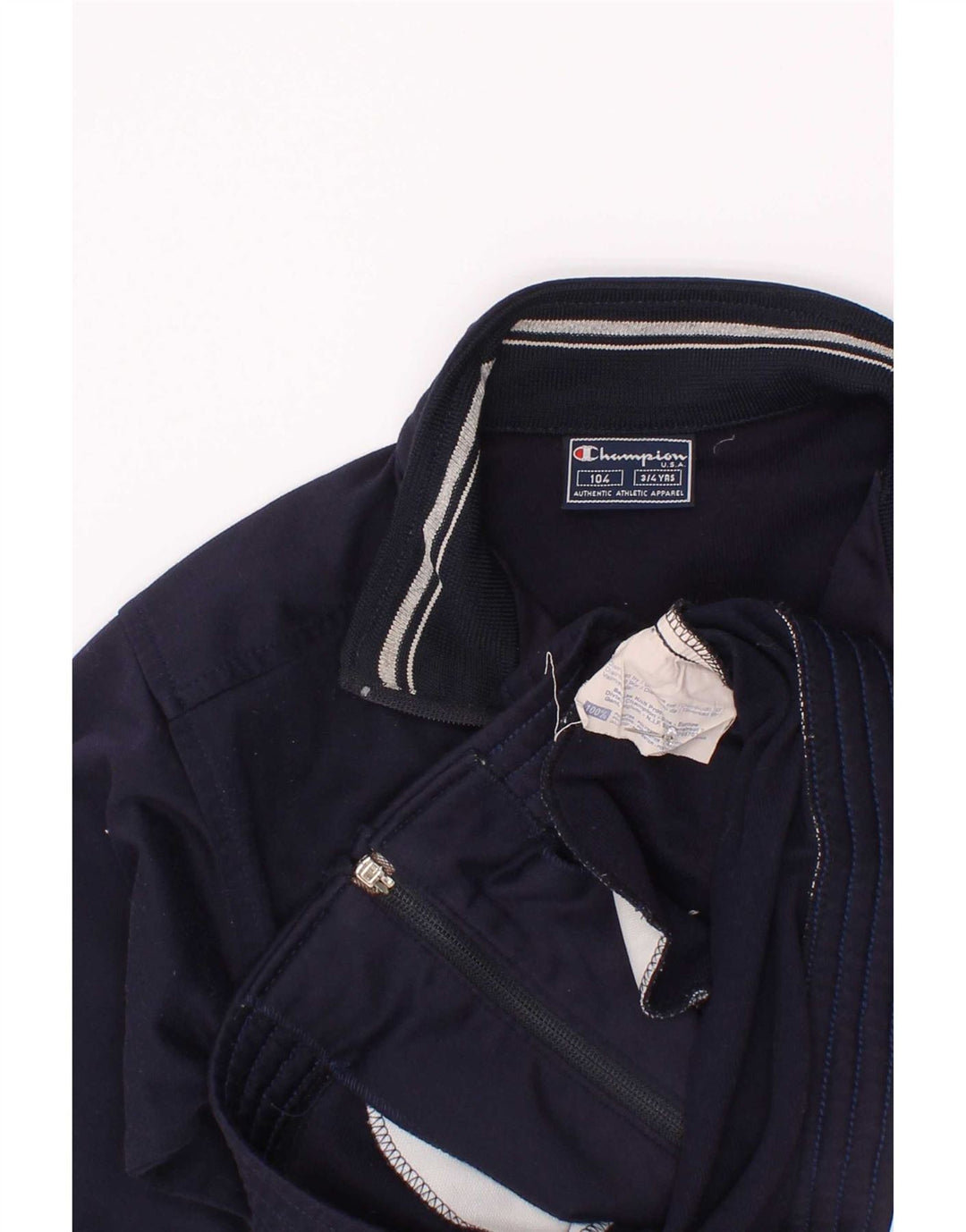 Champion Chaqueta de chándal para niño 3-4 años Azul marino Poliéster