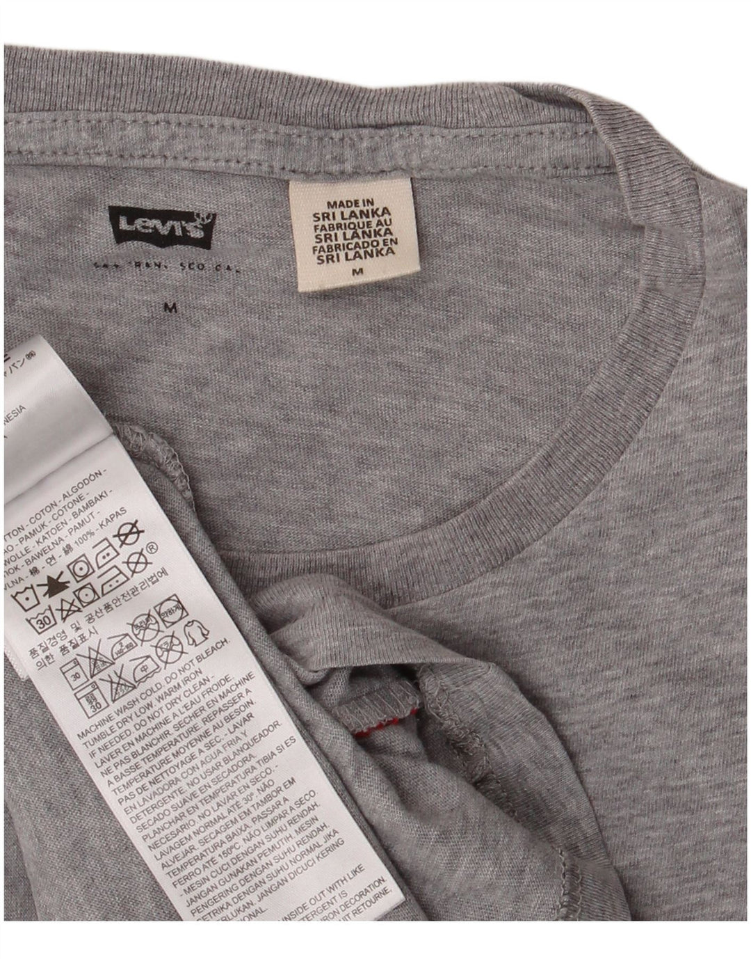 Levi's Camiseta gráfica para hombre Top de algodón moteado en gris medio