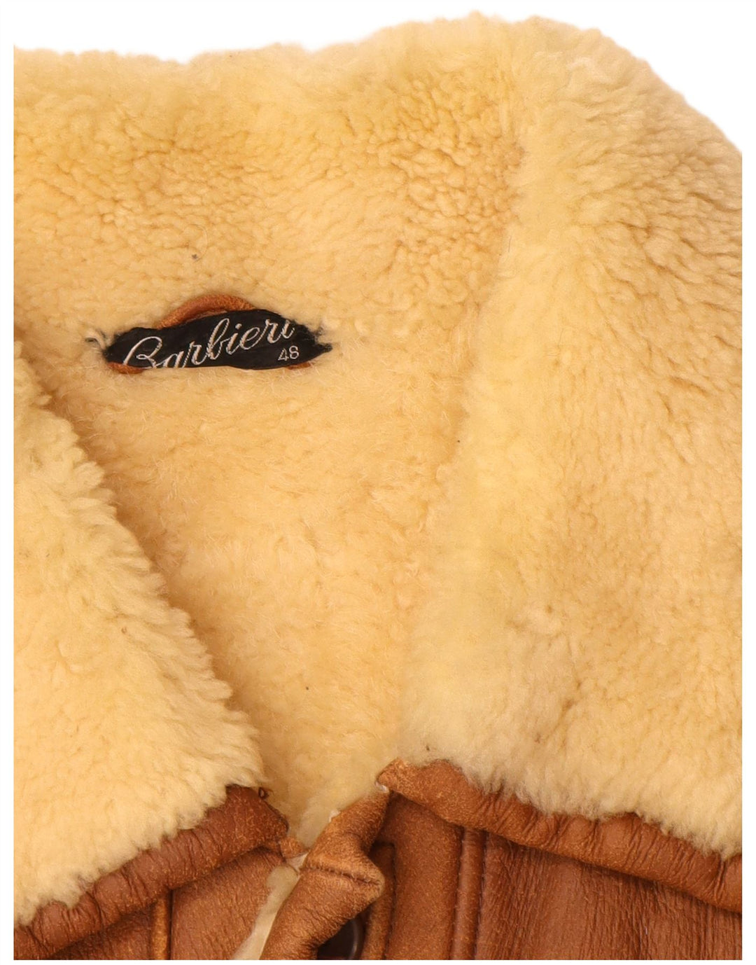 Barbieri Chaqueta de piel de oveja para hombre IT 48 Cuadros marrón medio