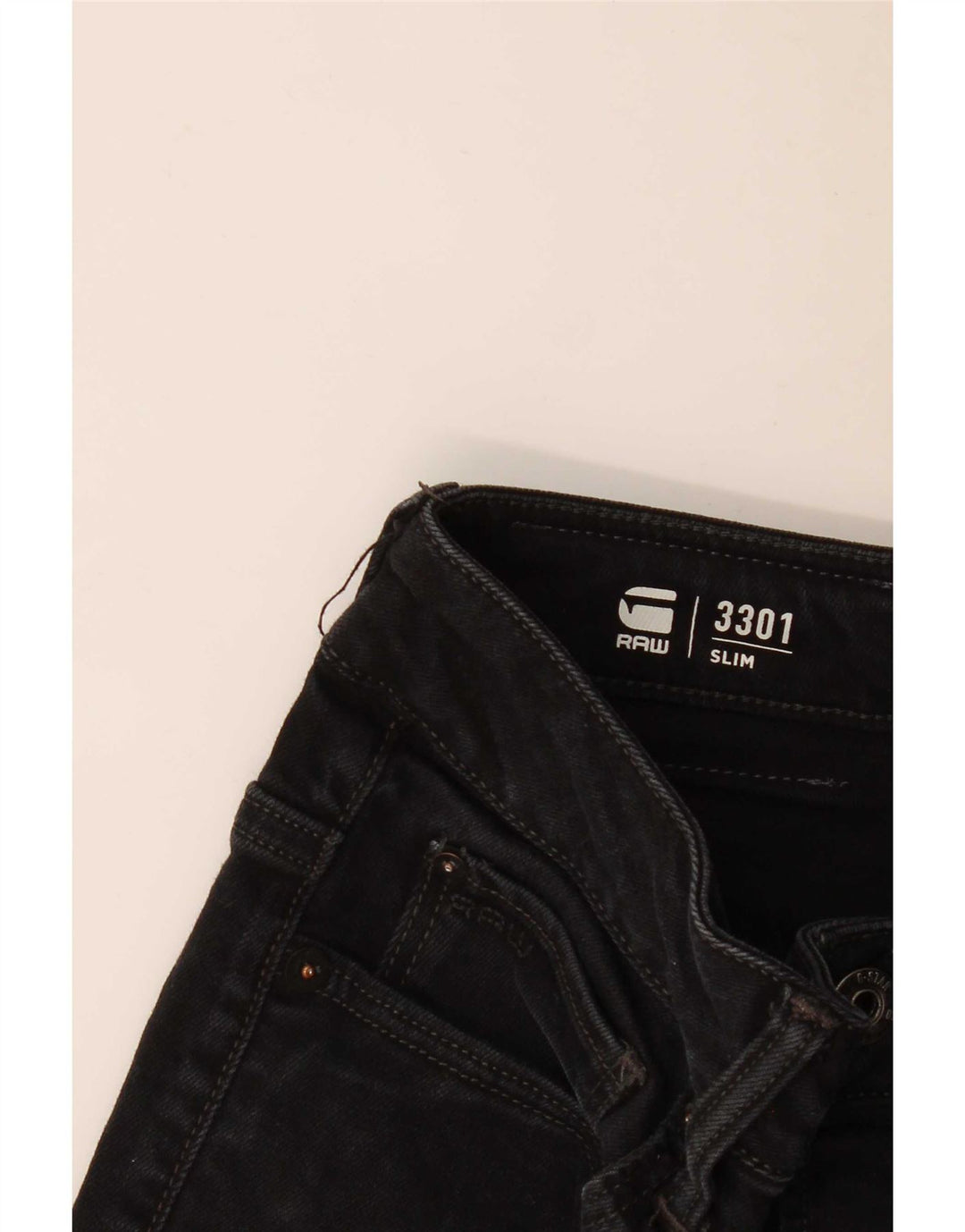 Vaqueros G-Star Mujer 3301 Slim W30 L29 Negro