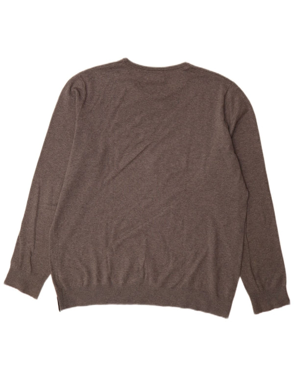 Calvin Klein Jeans - Jersey de cuello redondo para hombre, talla 2XL, algodón gris clásico