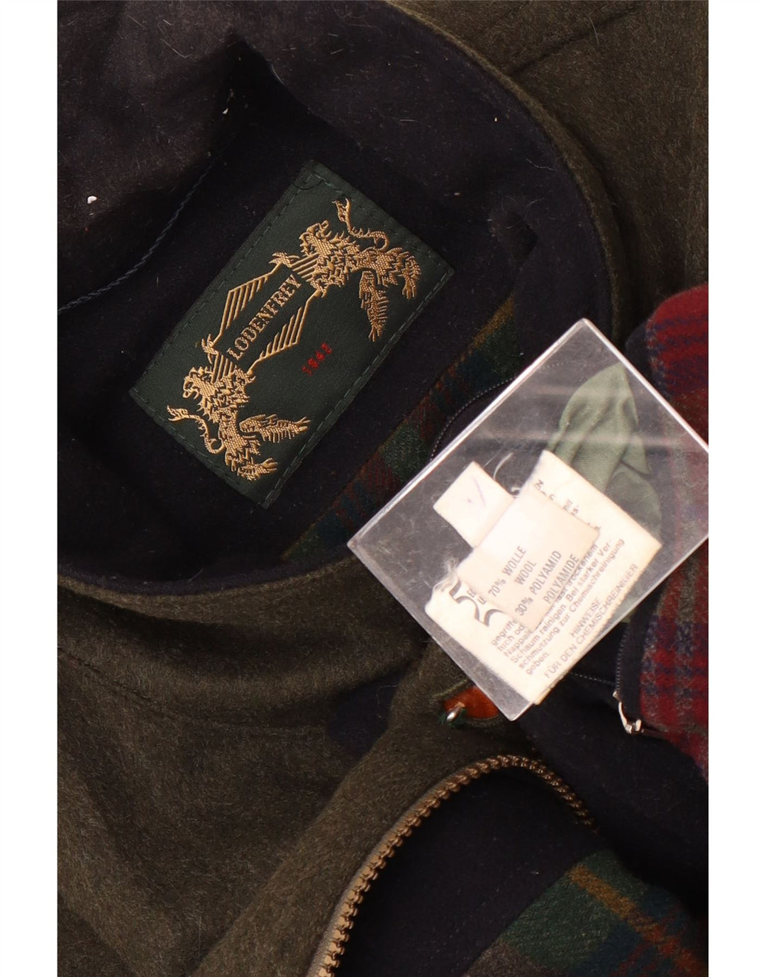 LODENFREY Chaqueta utilitaria para hombre IT 50 Lana verde grande
