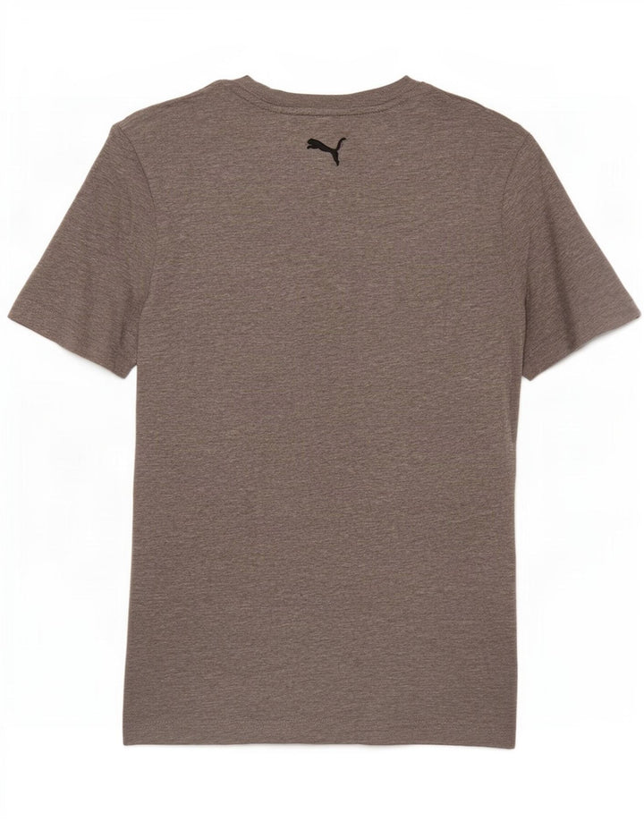 Puma Camiseta gráfica para hombre Top pequeño gris moteado