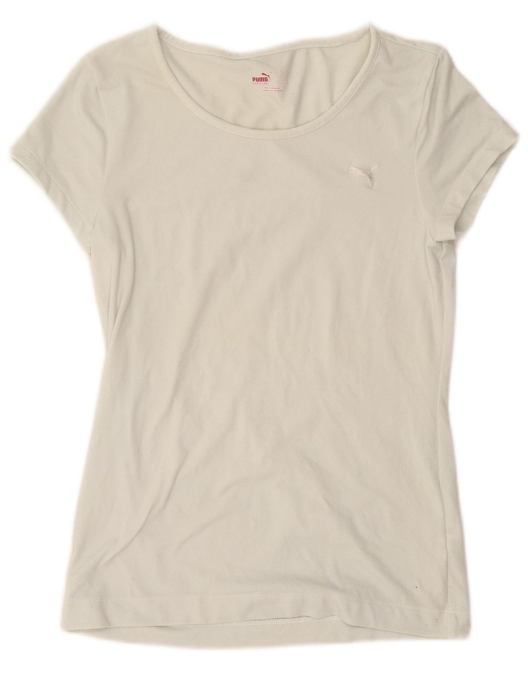 PUMA Camiseta para mujer Top UK 14 Large White Nylon