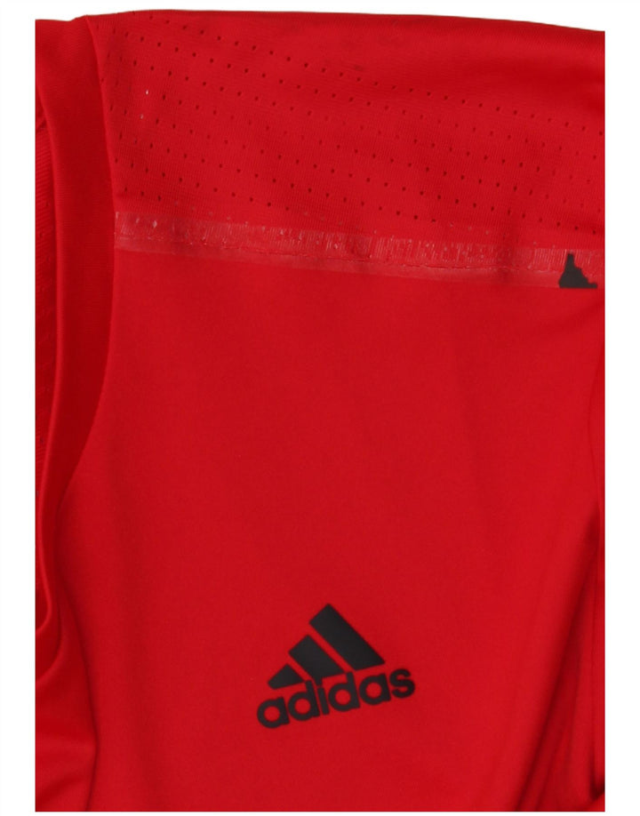 Adidas Hombre Climacool Camiseta Top XL Rojo Poliéster