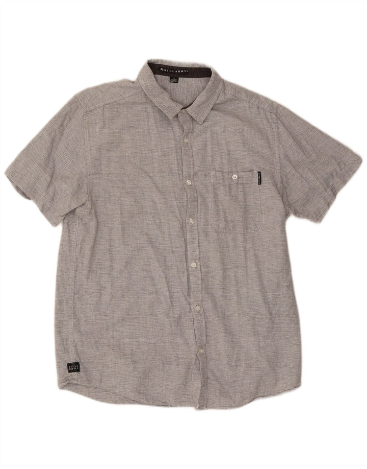 Camisa Billabong Hombre Manga Corta Grande Gris Algodón