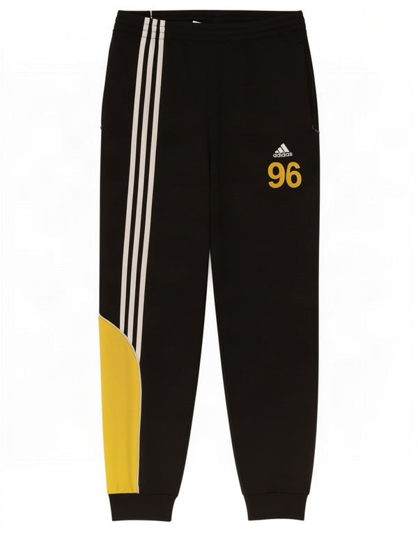 Adidas Pantalones de chándal para hombre Joggers UK 36/38 Small Black Colourblock