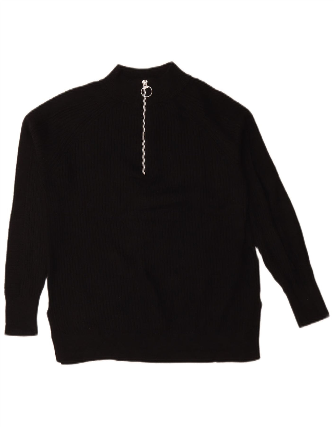 Marks & Spencer Suéter extragrande con cuello y cremallera para mujer UK 6 XS Negro