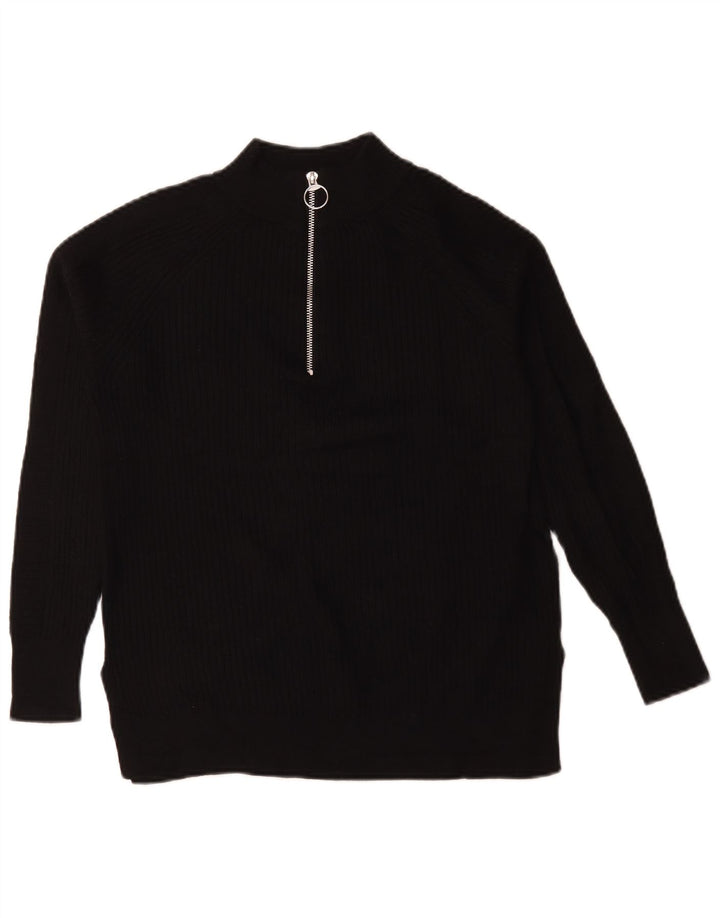 Marks & Spencer Suéter extragrande con cuello y cremallera para mujer UK 6 XS Negro