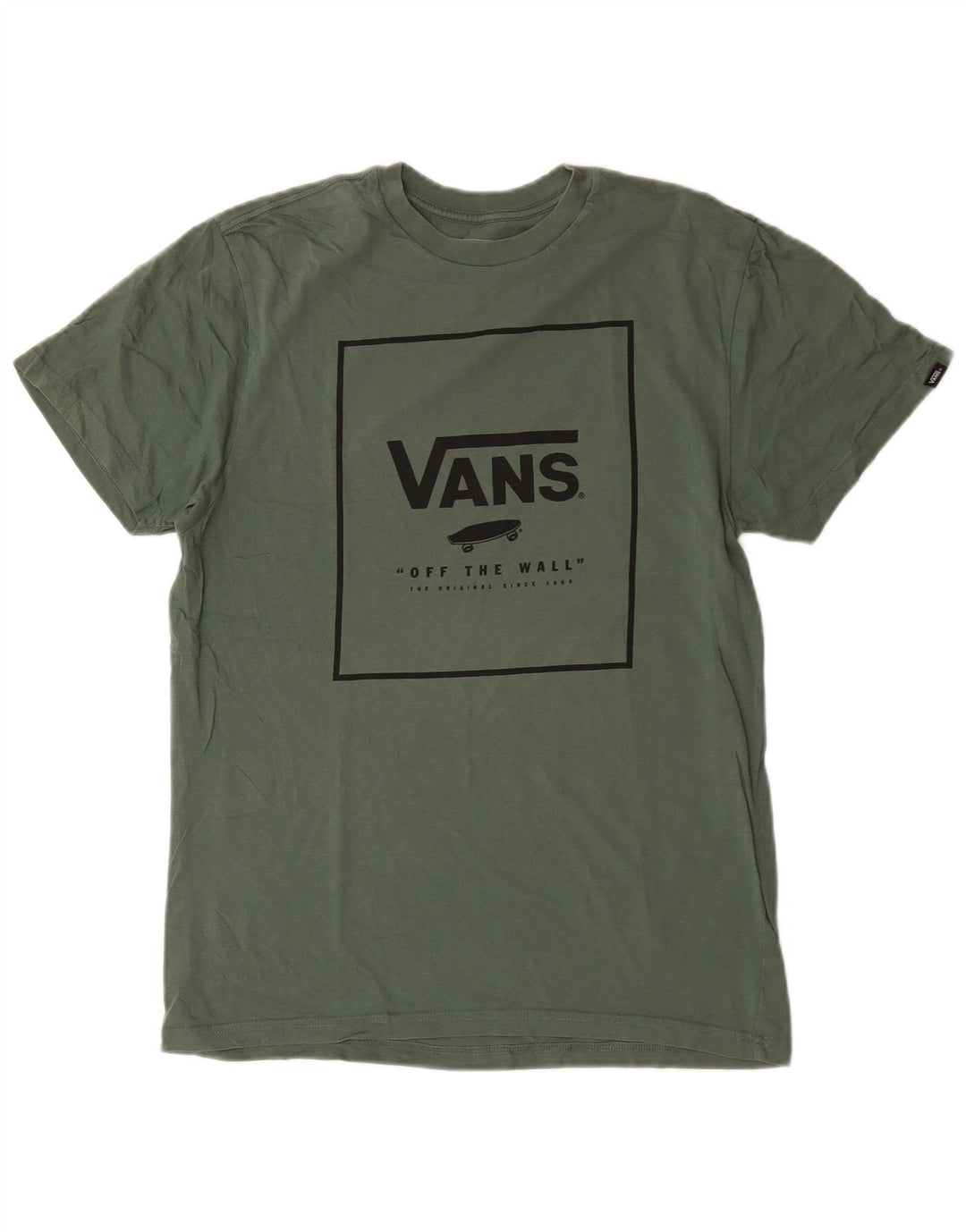 Vans Camiseta con gráfico de ajuste personalizado para hombre, parte superior de algodón verde medio