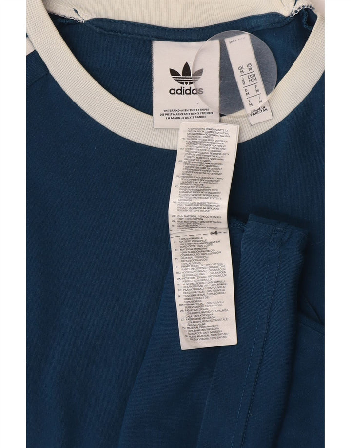 Camiseta Adidas Hombre Top Azul Medio Algodón