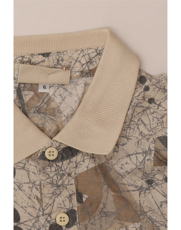 Malagrida Camisa tipo jersey de manga corta con estampado abstracto para hombre XL Gris Viscosa