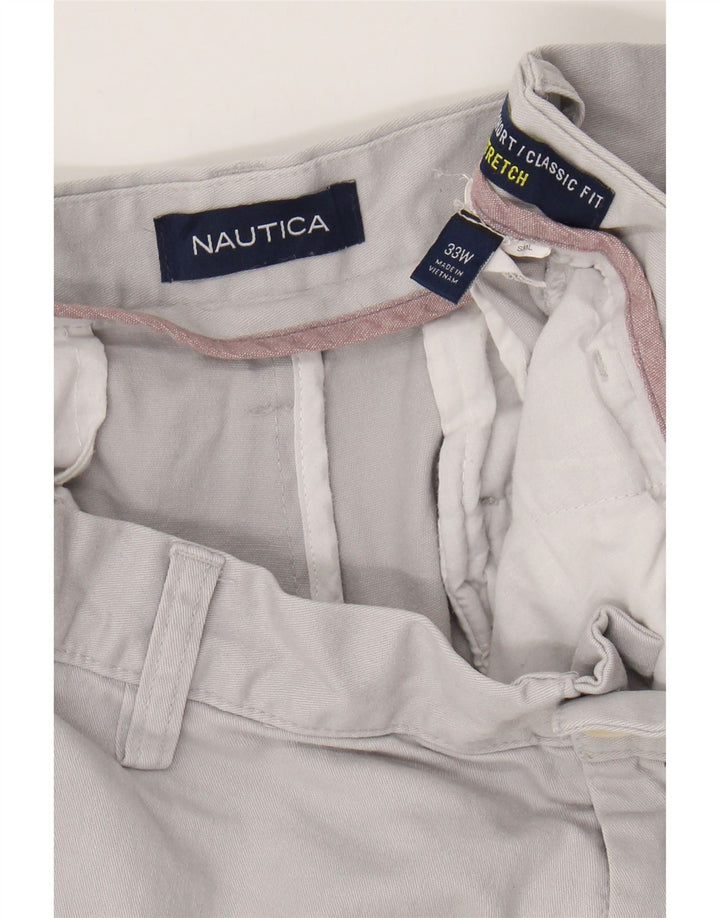 NAUTICA Mens Classic Fit Chino Shorts W33 Medium Grey Vintage Nautica and Second-Hand Nautica from Messina Hembry 