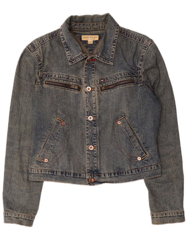 Tommy Hilfiger Chaqueta Vaquera Corta para Mujer UK 18 XL Algodón Azul