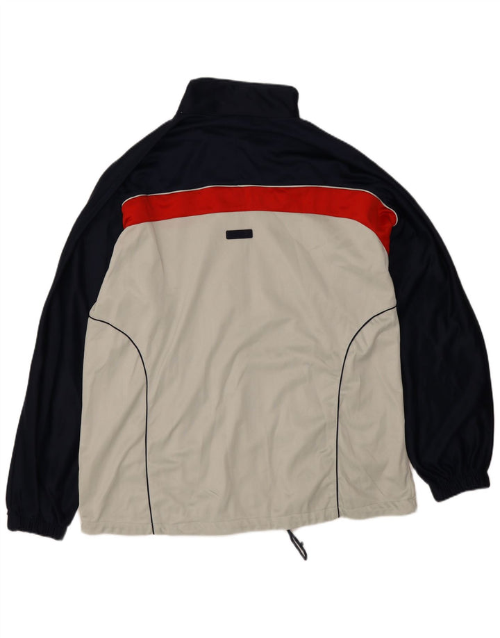 Asics Hombre Chándal Top Chaqueta 2XL Gris Colorblock Poliéster