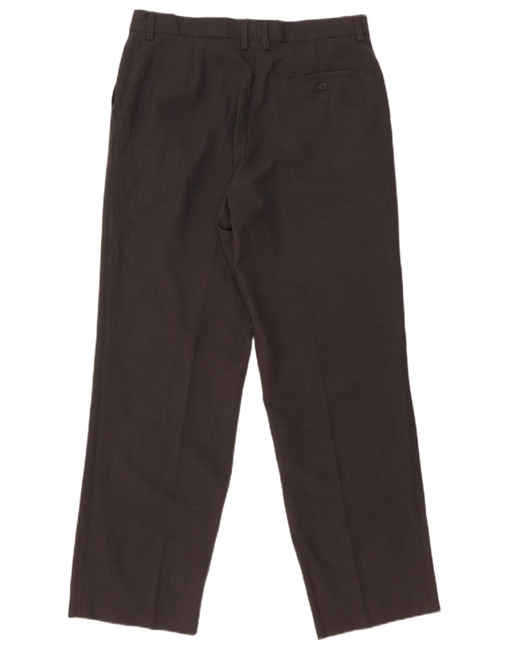 Marks & Spencer Pantalones de traje rectos para hombre W34 L31 Negro