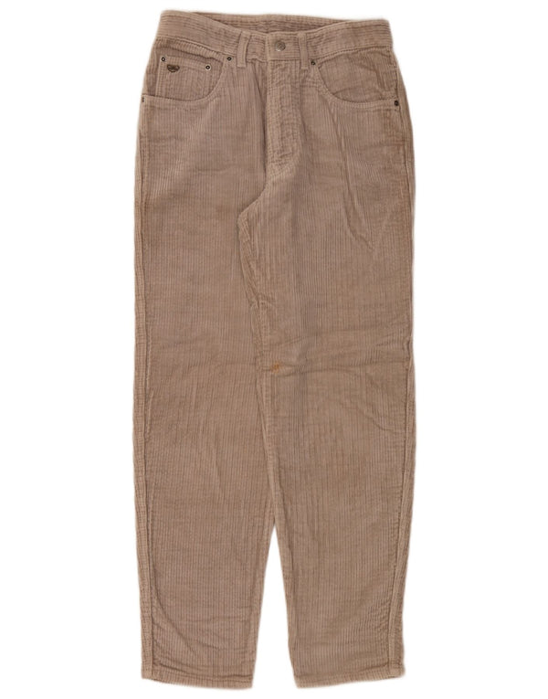POP 84 Pantalón recto de pana para mujer IT 44 Medium W30 L30 Beige Algodón