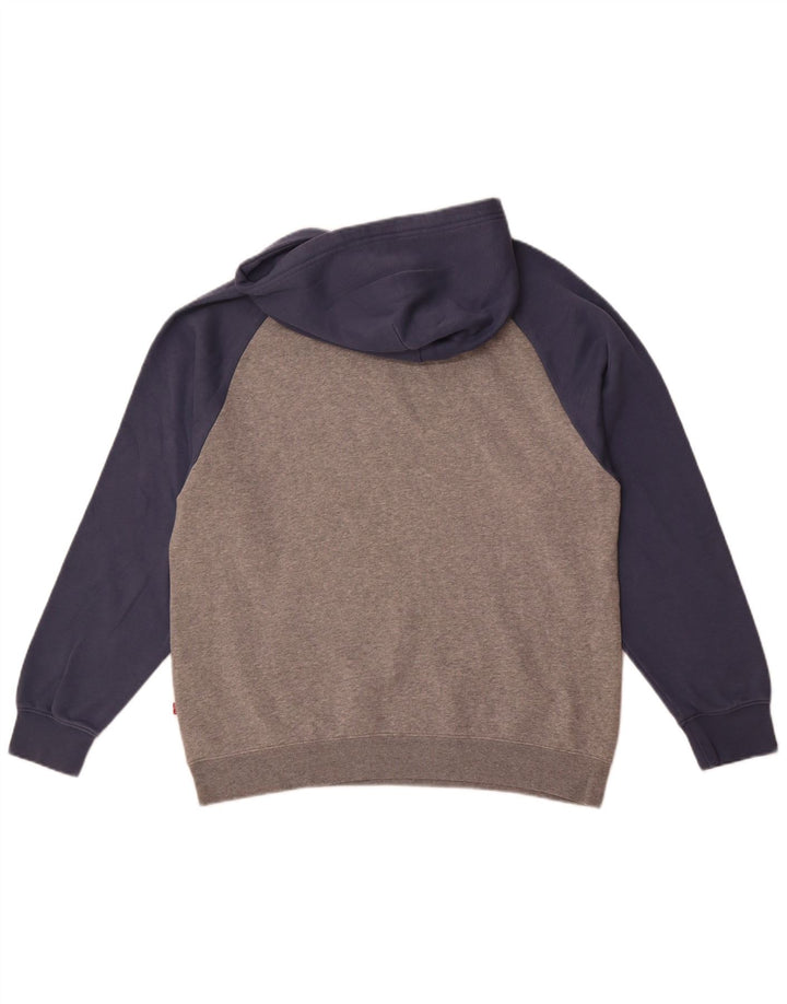 Levi's Jersey con capucha y corte relajado con diseño gráfico en bloques de color gris medio para hombre