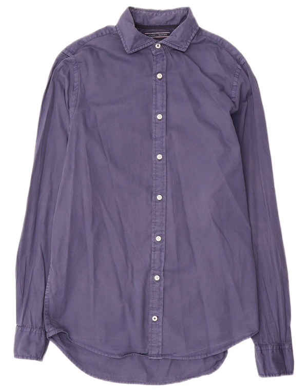 Camisa Tommy Hilfiger Hombre Slim Fit Azul Pequeño