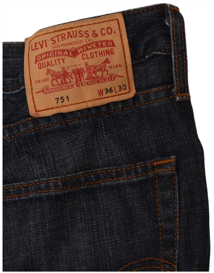 LEVI'S Jeans rectos 751 para hombre W36 L30 Algodón azul marino