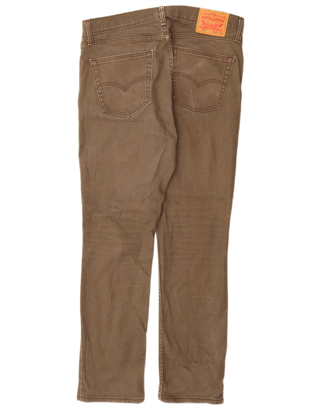 Levi's Hombre 511 Slim Jeans W36 L32 Algodón Gris