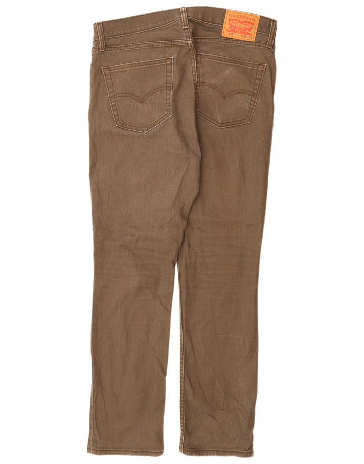 Levi's Hombre 511 Slim Jeans W36 L32 Algodón Gris