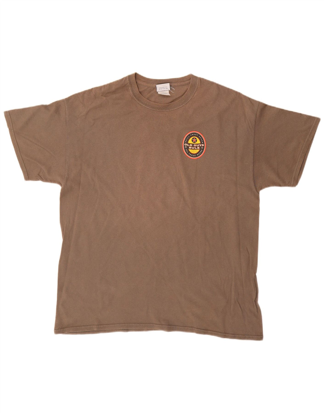 OLD GUYS RULE Camiseta gráfica para hombre Top XL Algodón marrón