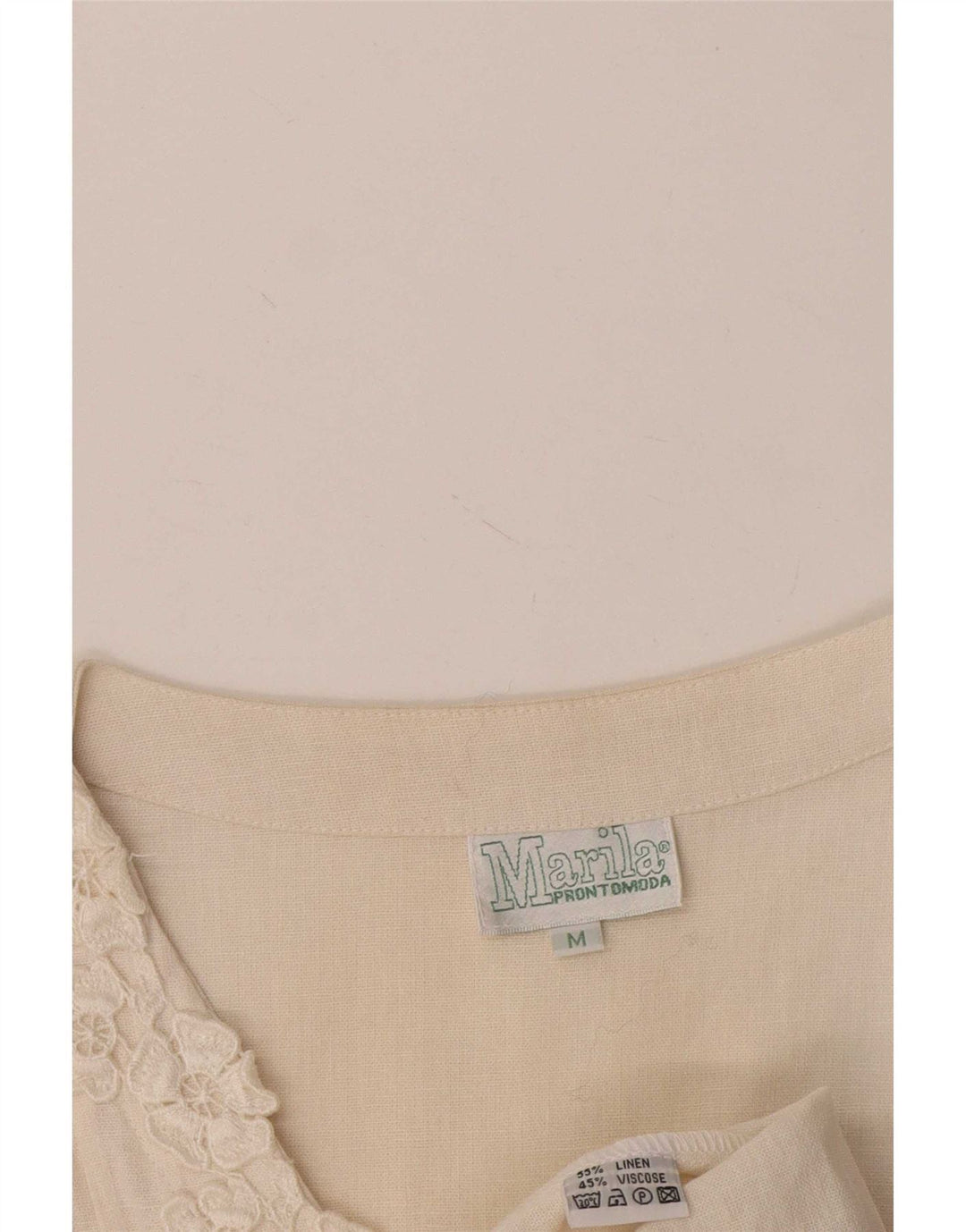 Marila Vestido recto sin mangas para mujer UK 44 Medium White Linen
