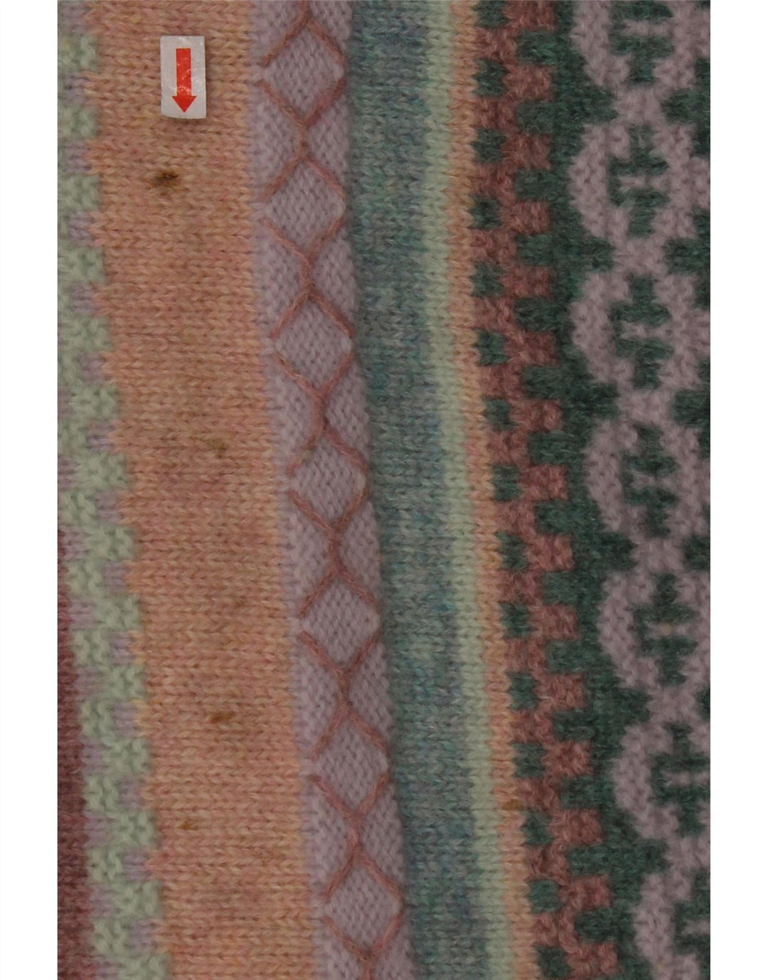 BENETTON Suéter de cuello redondo para mujer UK 46 Large Multicolor Rayas