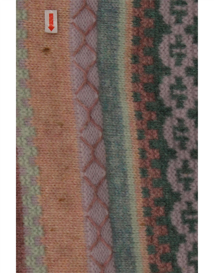 BENETTON Suéter de cuello redondo para mujer UK 46 Large Multicolor Rayas