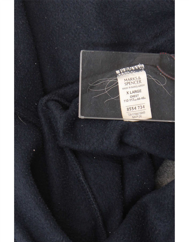Marks & Spencer Chaqueta polar para hombre UK 42 XL Poliéster azul marino