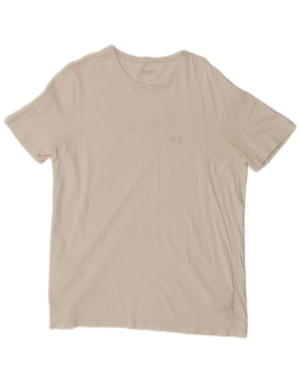 Camiseta Hugo Boss Hombre Top Medium Blanco Algodón